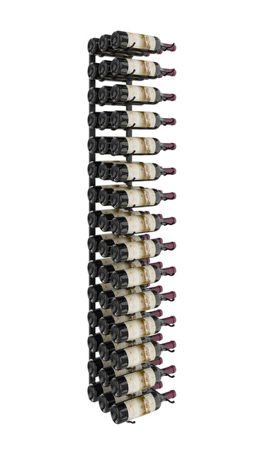 W Series Wine Rack 5 (wall mounted metal wine rack kit) in 45 Bottles (Triple Deep) Matte Black