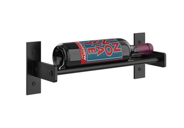 Wine Wall Single Row 1 Column in 1 Bottle (Single Deep) Matte Black/Matte Black