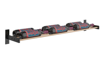 Wine Wall Single Row 3 Column in 6 Bottles (Double Deep) Matte Black/Golden Bronze