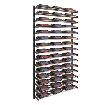 Wine Wall Fifteen Row in 45 Bottles (Single Deep) Matte Black/Golden Bronze