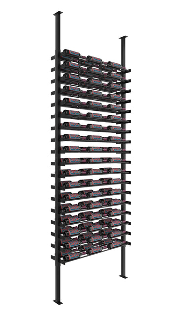 Wine Wall Post Kit Double Side in 108 Bottles (Single, Single) Matte Black/Matte Black