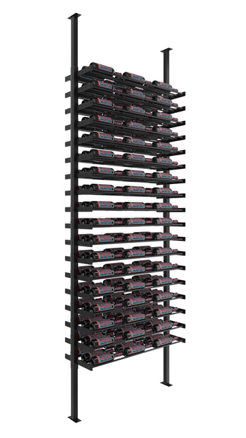 Wine Wall Post Kit Double Side in 162 Bottles (Single, Double) Matte Black/Matte Black