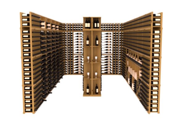 InstaCellar - Alba Wine Cellar Kit in Knotty Alder Oak stained with WineSafe™ Satin Sealant