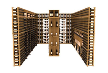 InstaCellar - Alba Wine Cellar Kit in Knotty Alder Oak stained with WineSafe™ Satin Sealant