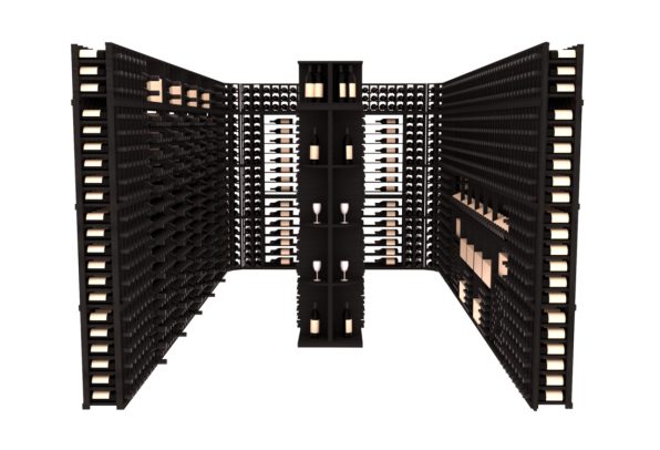 InstaCellar - Alba Wine Cellar Kit in Grand Mahogany Black stained without WineSafe™ Satin Sealant