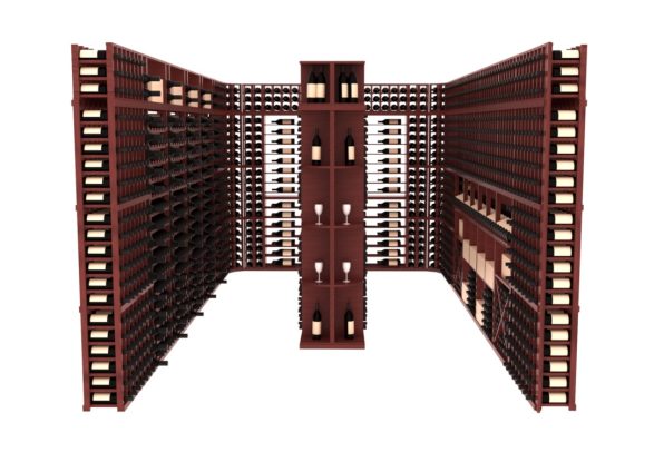 InstaCellar - Alba Wine Cellar Kit in Grand Mahogany Cherry stained with WineSafe™ Satin Sealant