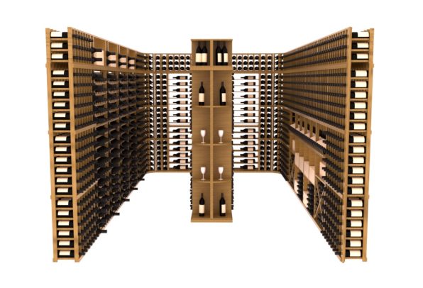 InstaCellar - Alba Wine Cellar Kit in Grand Mahogany Oak stained with WineSafe™ Satin Sealant