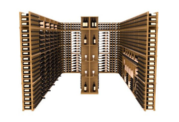 InstaCellar - Alba Wine Cellar Kit in Grand Mahogany Oak stained with WineSafe™ Satin Sealant