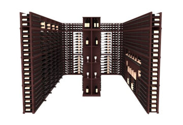 InstaCellar - Alba Wine Cellar Kit in Grand Mahogany Walnut stained with WineSafe™ Satin Sealant
