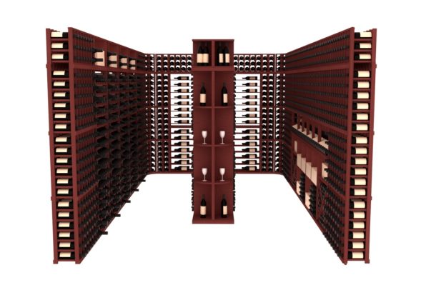 InstaCellar - Alba Wine Cellar Kit in Ponderosa Pine Cherry stained without WineSafe™ Satin Sealant