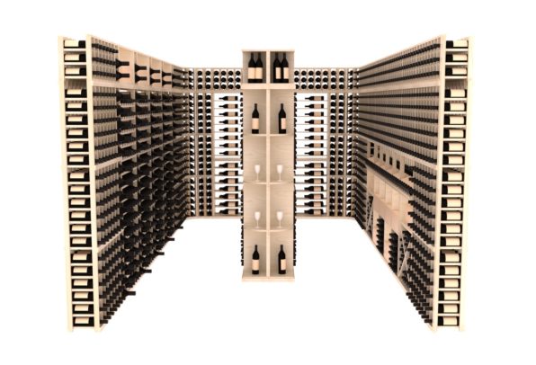 InstaCellar - Alba Wine Cellar Kit in Ponderosa Pine Unstained with WineSafe™ Satin Sealant