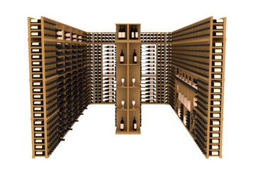 InstaCellar - Alba Wine Cellar Kit in Ponderosa Pine Oak stained without WineSafe™ Satin Sealant