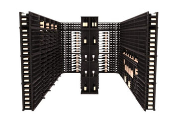 InstaCellar - Alba Wine Cellar Kit in Premium Redwood Black stained with WineSafe™ Satin Sealant