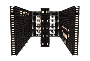 InstaCellar - Alba Wine Cellar Kit in Grand Mahogany Black stained with WineSafe™ Satin Sealant