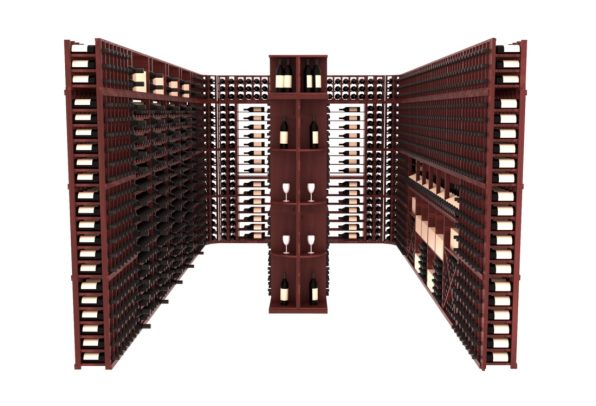 InstaCellar - Alba Wine Cellar Kit in Premium Redwood Cherry stained with WineSafe™ Satin Sealant