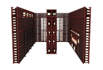 InstaCellar - Alba Wine Cellar Kit in Premium Redwood Cherry stained without WineSafe™ Satin Sealant