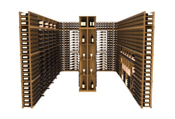 InstaCellar - Alba Wine Cellar Kit in Premium Redwood Oak stained with WineSafe™ Satin Sealant