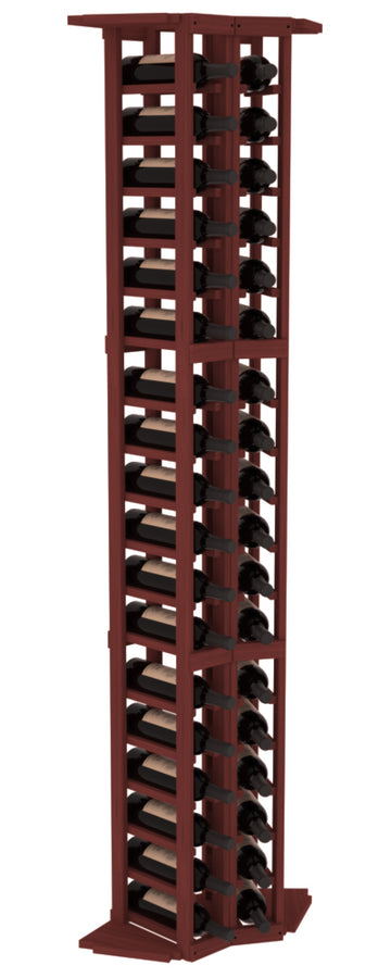 InstaCellar - 2 Column Corner Rack in Grand Mahogany Cherry stained without WineSafe™ Satin Sealant