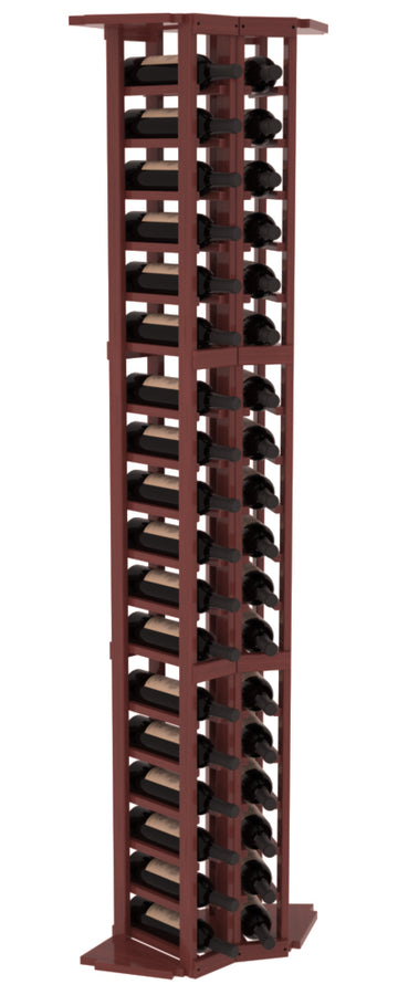 InstaCellar - 2 Column Corner Rack in Grand Mahogany Cherry stained with WineSafe™ Satin Sealant