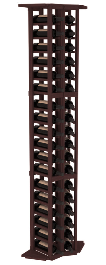 InstaCellar - 2 Column Corner Rack in Grand Mahogany Walnut stained without WineSafe™ Satin Sealant