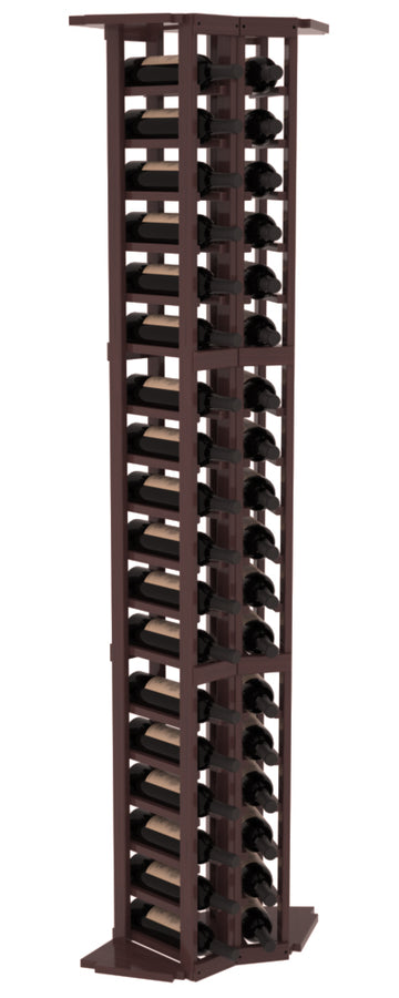 InstaCellar - 2 Column Corner Rack in Grand Mahogany Walnut stained with WineSafe™ Satin Sealant