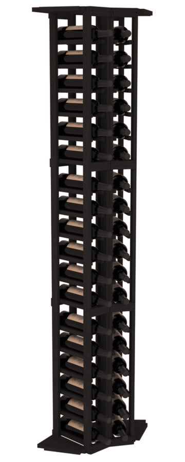 InstaCellar - 2 Column Corner Rack in Grand Mahogany Black stained without WineSafe™ Satin Sealant