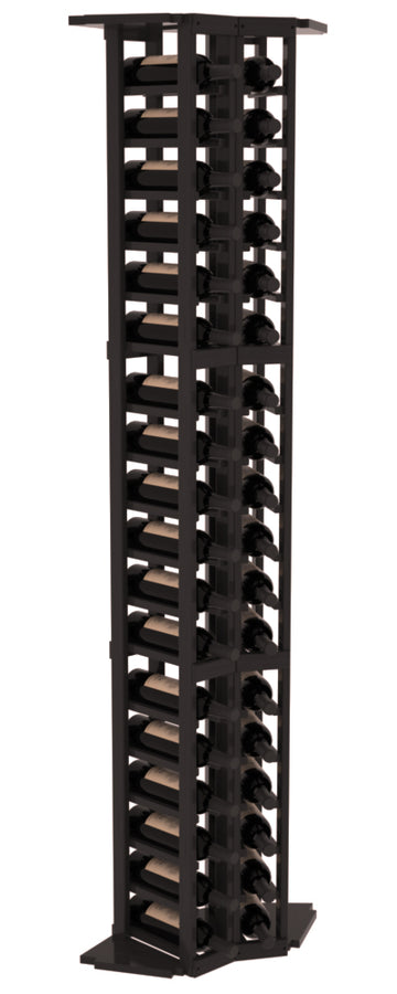InstaCellar - 2 Column Corner Rack in Grand Mahogany Black stained with WineSafe™ Satin Sealant