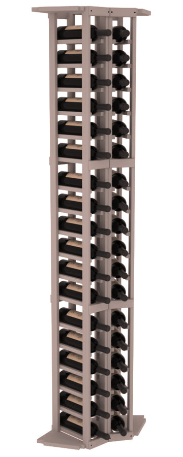 InstaCellar - 2 Column Corner Rack in Grand Mahogany Greywash stained without WineSafe™ Satin Sealant