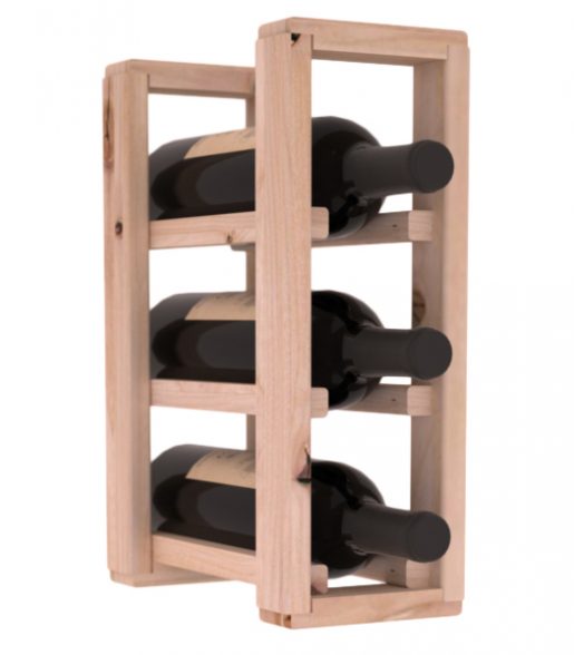 Living Series - 1 Column Countertop Rack in Alder Unstained without WineSafe™ Satin Sealant