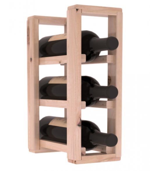 Living Series - 1 Column Countertop Rack in Alder Unstained with WineSafe™ Satin Sealant