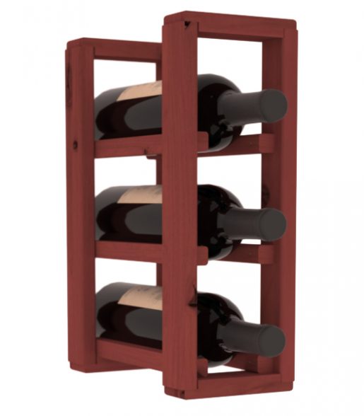 Living Series - 1 Column Countertop Rack in Alder Cherry stained without WineSafe™ Satin Sealant