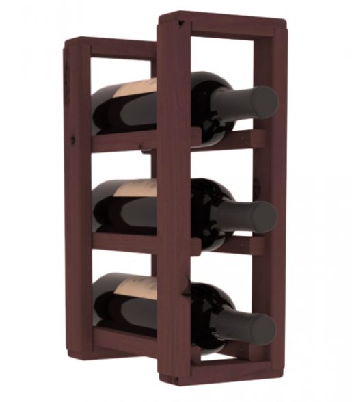 Living Series - 1 Column Countertop Rack in Alder Walnut stained without WineSafe™ Satin Sealant