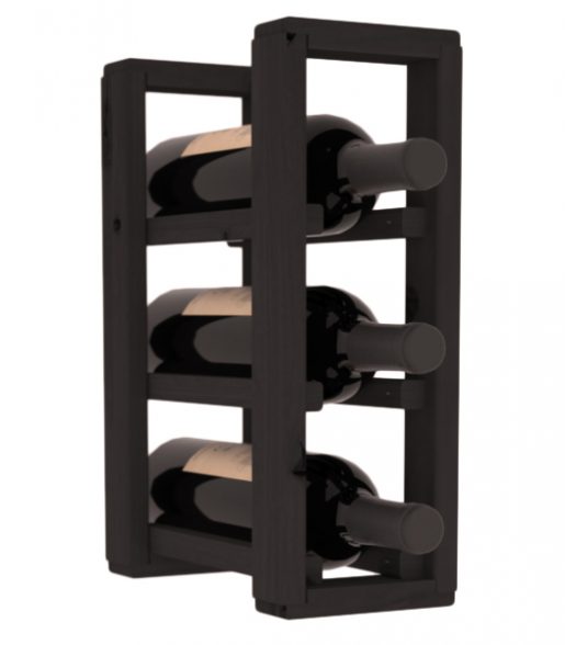 Living Series - 1 Column Countertop Rack in Alder Black stained without WineSafe™ Satin Sealant