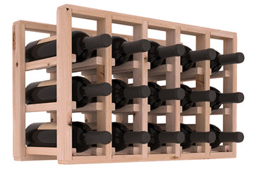 Living Series - 5 Column Countertop Rack in Alder Unstained without WineSafe™ Satin Sealant