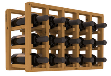 Living Series - 5 Column Countertop Rack in Alder Oak stained without WineSafe™ Satin Sealant
