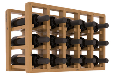 Living Series - 5 Column Countertop Rack in Alder Oak stained with WineSafe™ Satin Sealant
