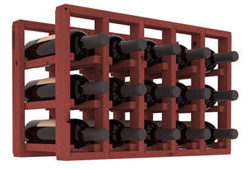Living Series - 5 Column Countertop Rack in Alder Cherry stained without WineSafe™ Satin Sealant