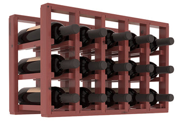 Living Series - 5 Column Countertop Rack in Alder Cherry stained with WineSafe™ Satin Sealant