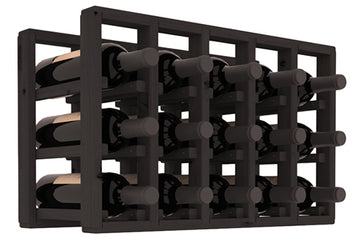Living Series - 5 Column Countertop Rack in Alder Black stained without WineSafe™ Satin Sealant