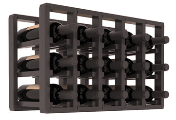 Living Series - 5 Column Countertop Rack in Alder Black stained with WineSafe™ Satin Sealant