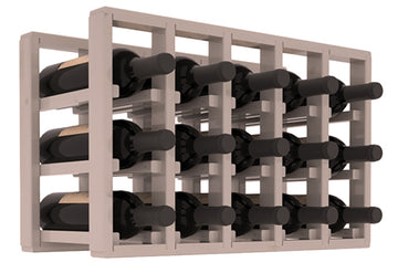 Living Series - 5 Column Countertop Rack in Alder Greywash stained with WineSafe™ Satin Sealant