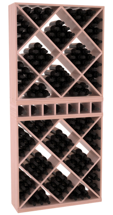 InstaCellar - Liquor Case Bin x2 Cubby Combo in Grand Mahogany Unstained with WineSafe™ Satin Sealant