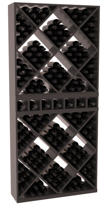InstaCellar - Liquor Case Bin x2 Cubby Combo in Grand Mahogany Black stained with WineSafe™ Satin Sealant