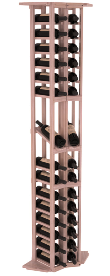 InstaCellar - 2 Column Corner Display Row Rack in Grand Mahogany Unstained with WineSafe™ Satin Sealant
