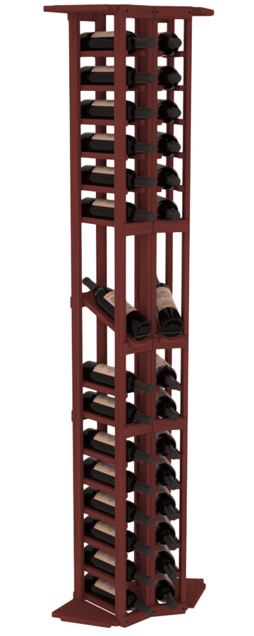 InstaCellar - 2 Column Corner Display Row Rack in Grand Mahogany Cherry stained without WineSafe™ Satin Sealant