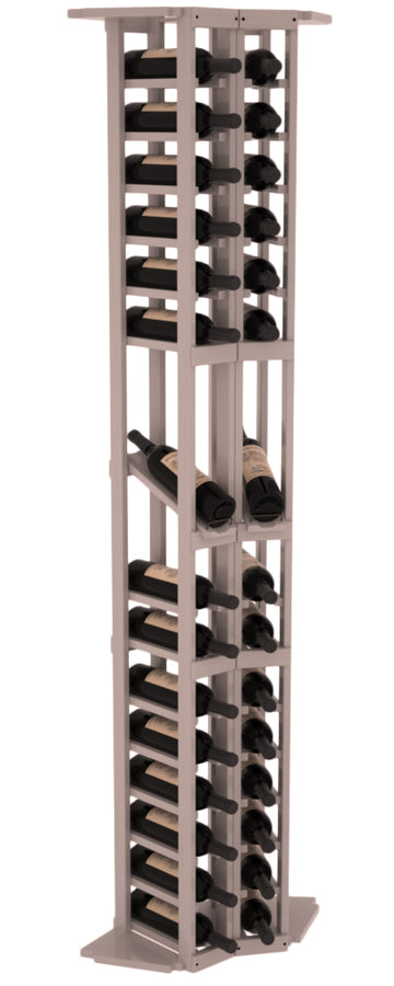 InstaCellar - 2 Column Corner Display Row Rack in Grand Mahogany Greywash stained with WineSafe™ Satin Sealant