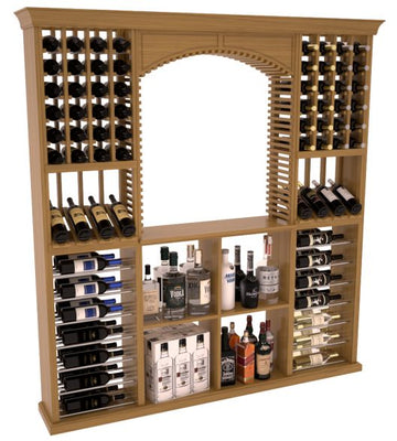 InstaCellar - Liquor Storage Arezzo Kit in Grand Mahogany Oak stained with WineSafe™ Satin Sealant