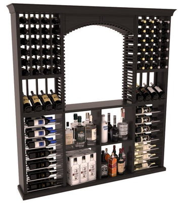 InstaCellar - Liquor Storage Arezzo Kit in Grand Mahogany Black stained with WineSafe™ Satin Sealant