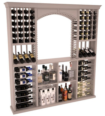 InstaCellar - Liquor Storage Arezzo Kit in Grand Mahogany Greywash stained with WineSafe™ Satin Sealant