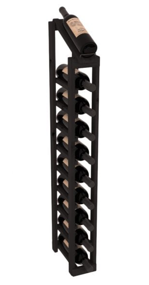 InstaCellar - 1 Column, 10R Display Top Rack in Alder Black stained without WineSafe™ Satin Sealant